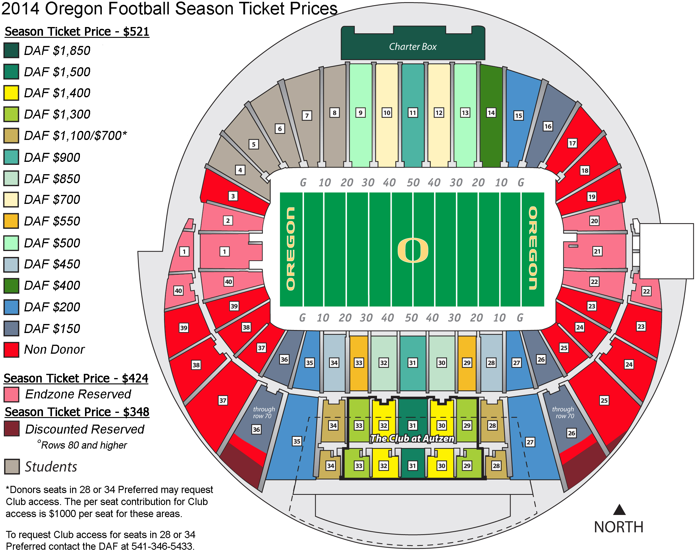 Autzen Stadium Seating Chart View